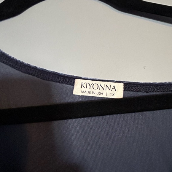 Brand new blue grey velvet dress Kiyonna - Picture 2 of 3